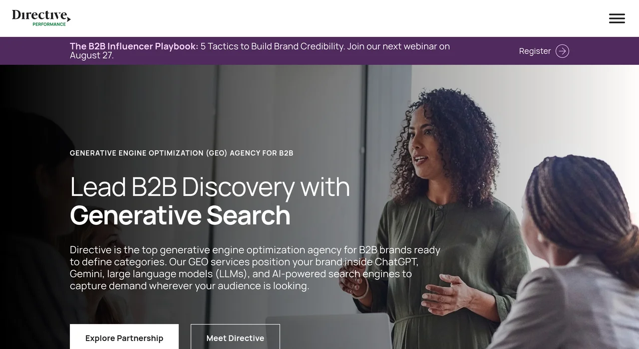 Directive Consulting GEO agency service page