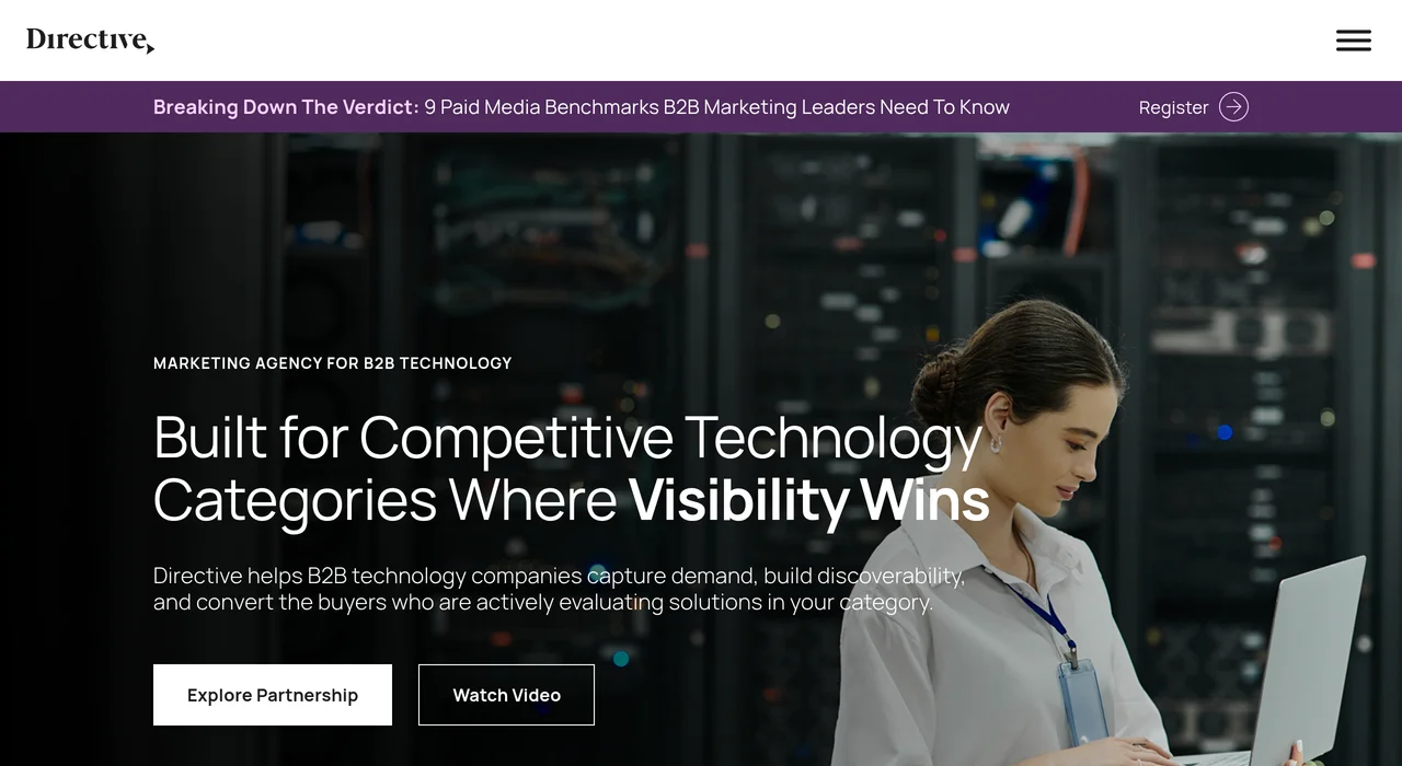 Directive Consulting technology marketing page