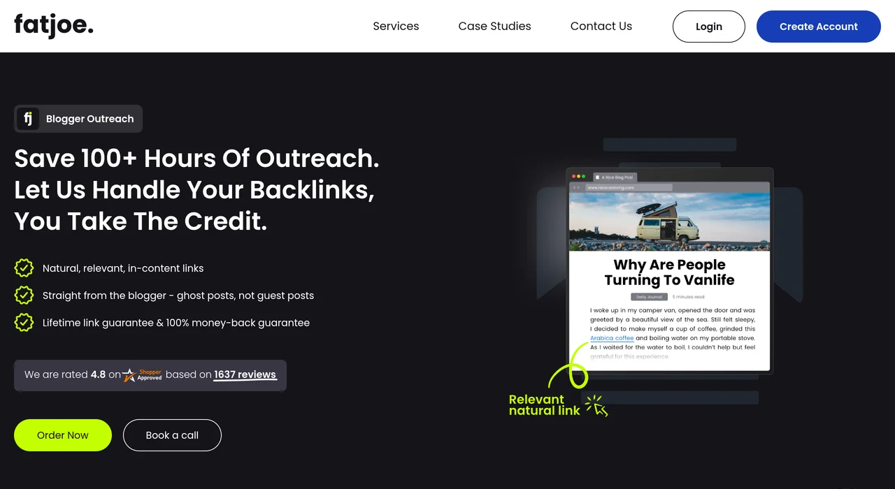 FatJoe blogger outreach page