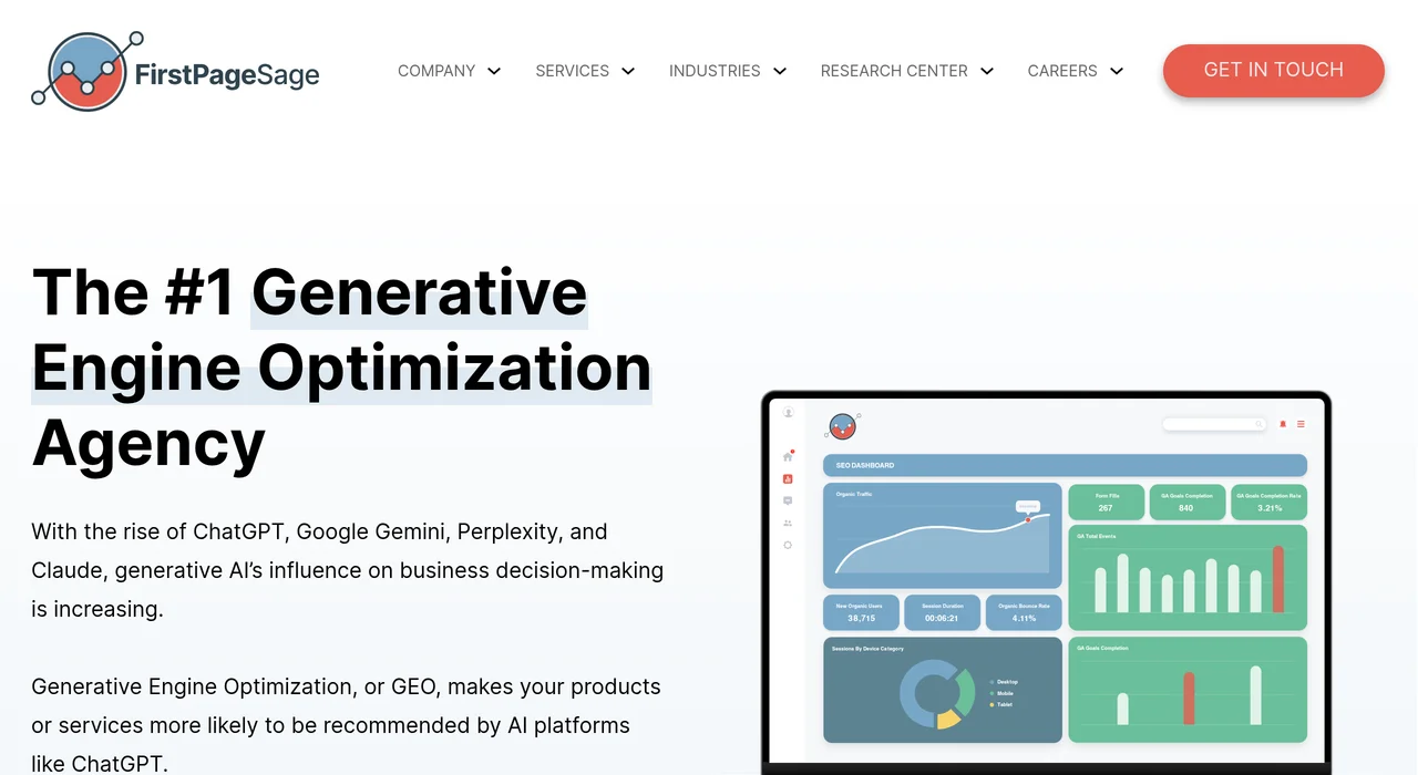 First Page Sage GEO service page