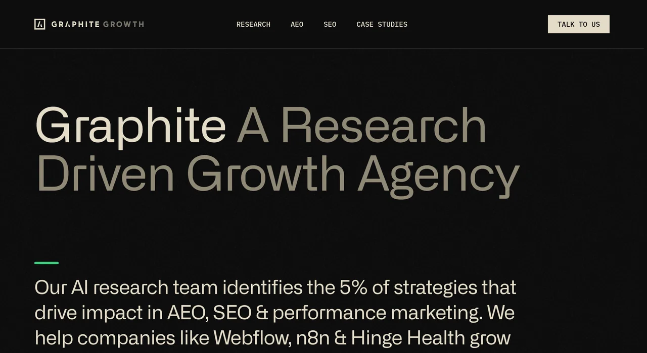 Graphite growth agency homepage