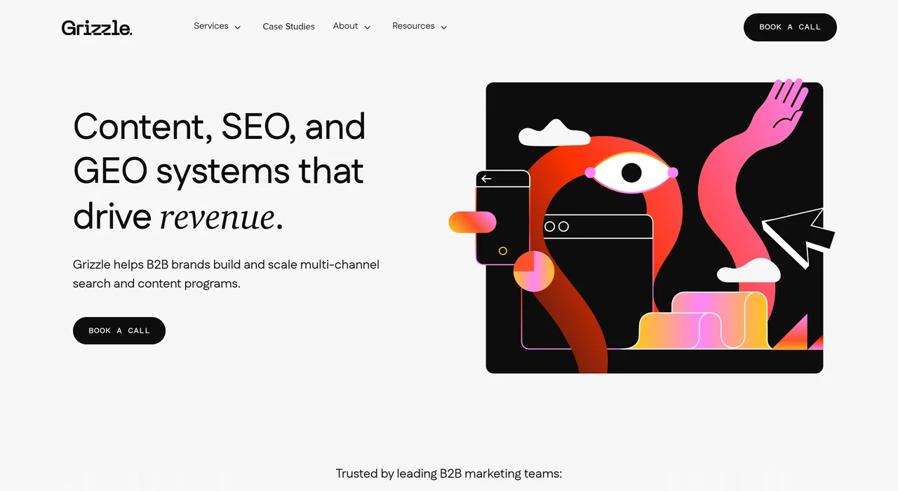 Grizzle content marketing page