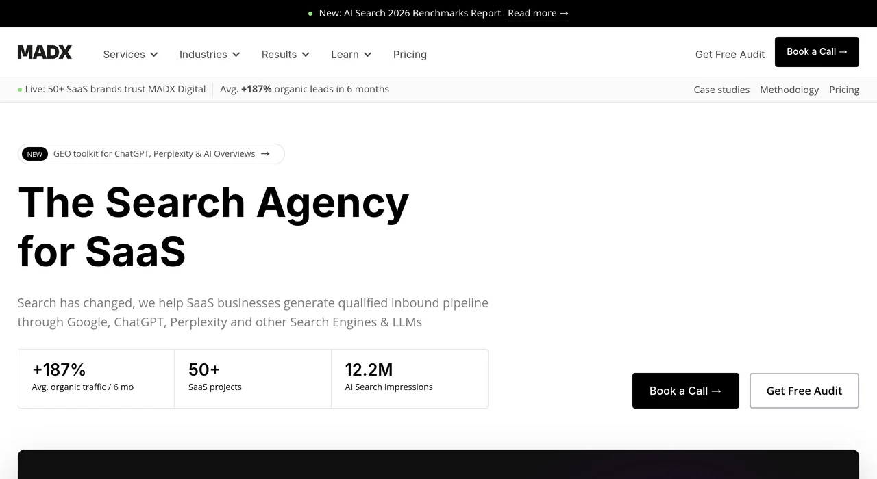 MADX Digital homepage