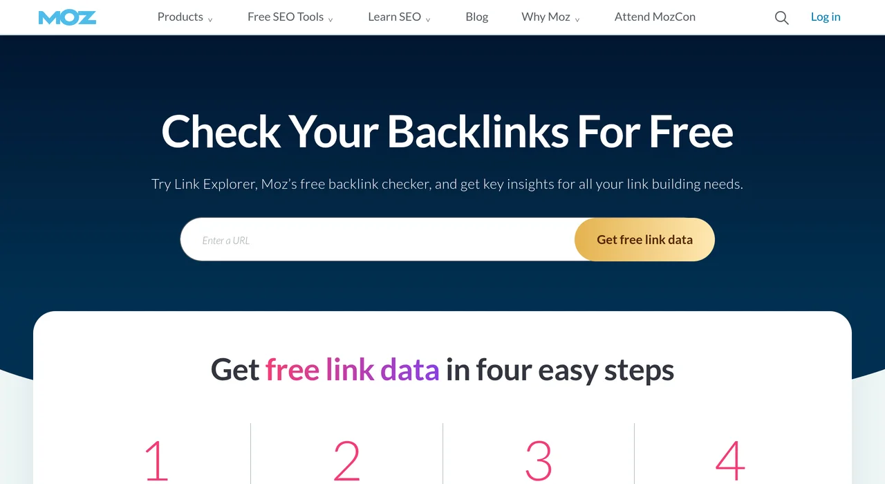 Moz Link Explorer tool