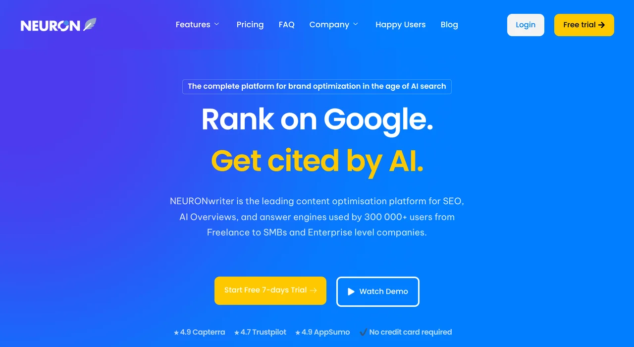 NeuronWriter content optimization