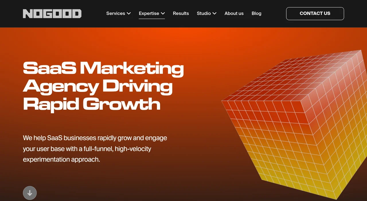 NoGood SaaS marketing agency page