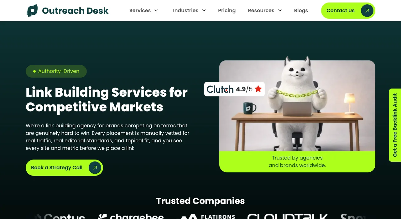 Outreach Desk homepage