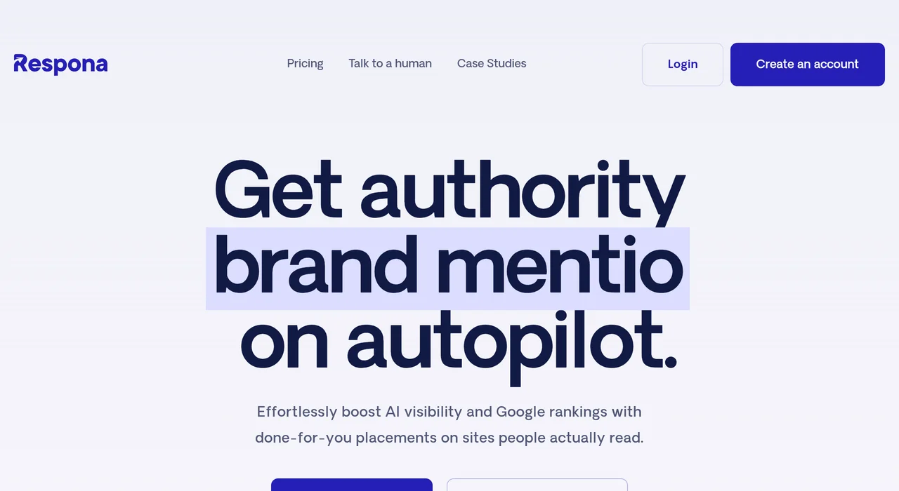 Respona link building service page