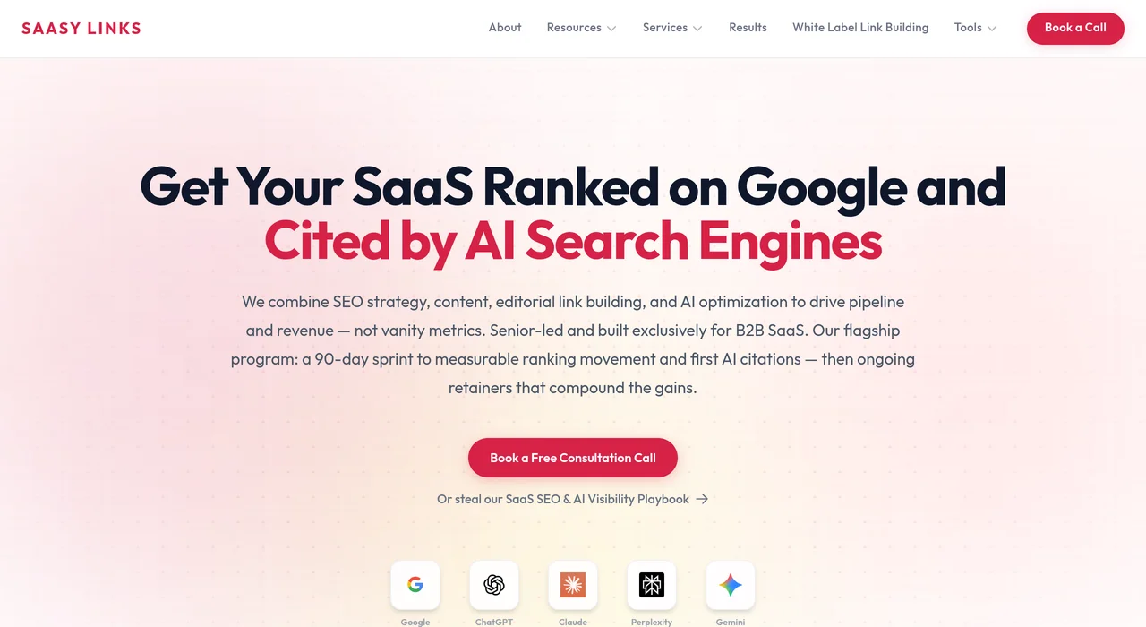 SAASY LINKS homepage