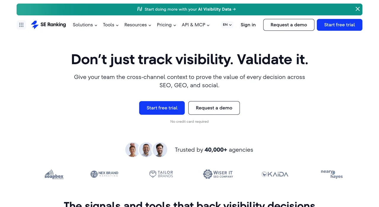 SE Ranking SEO platform