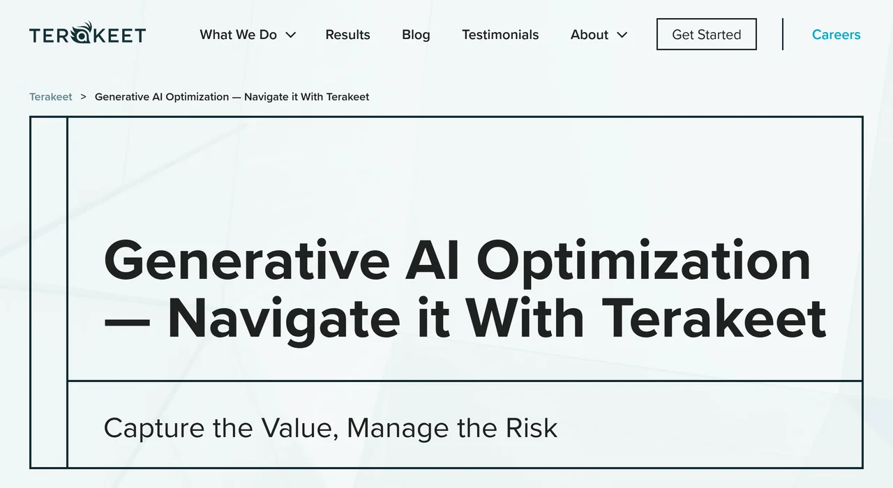 Terakeet Generative AI Optimization service page