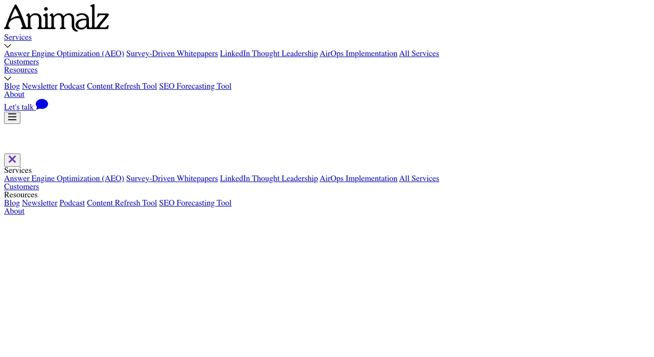 Animalz content services page
