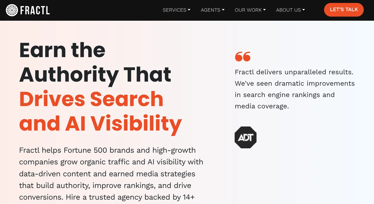Fractl homepage