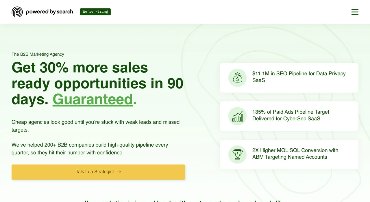 Powered by Search homepage
