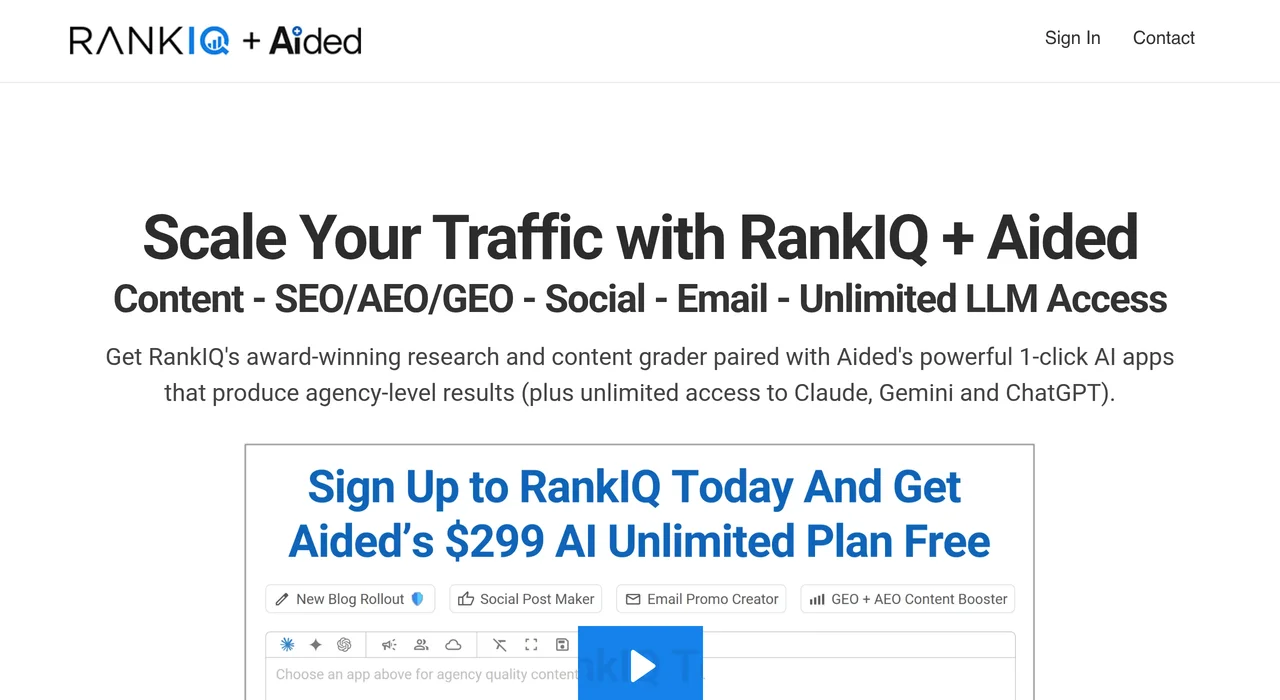 RankIQ keyword research tool