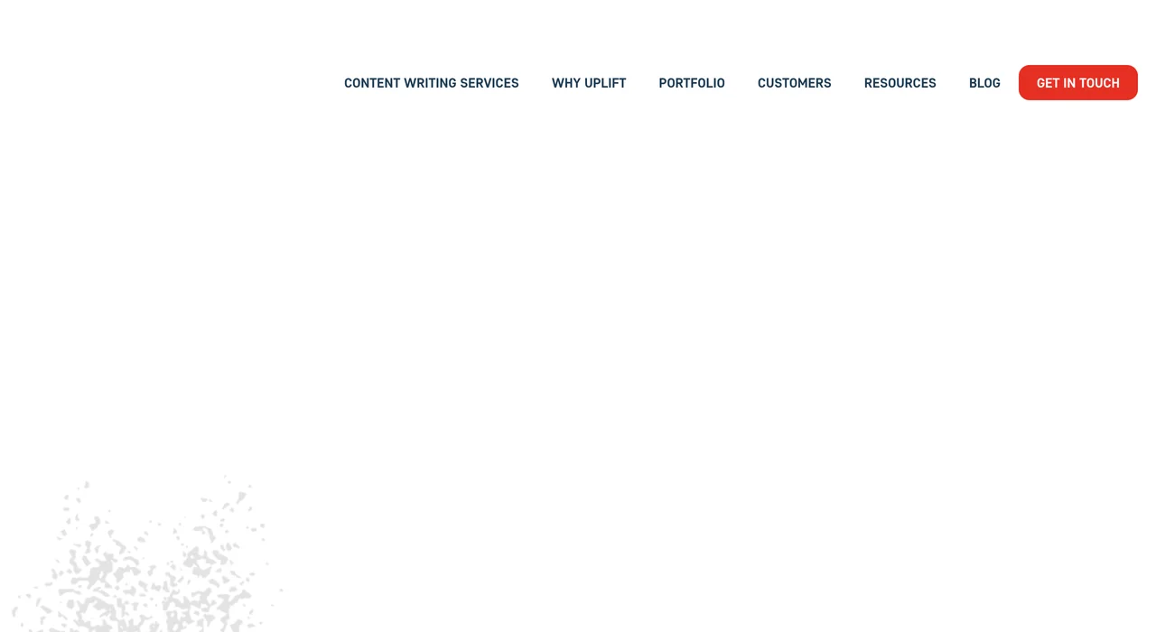 Uplift Content homepage